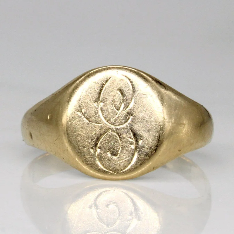 Stunning Jewelry At A Fraction Of The Price 10k Yellow Gold 'G' Signet Ring | SZ 10.25 | Stunning Jewelry At A Fraction Of The Price 10k Yellow Gold 'G' Signet Ring | SZ 10.25 |