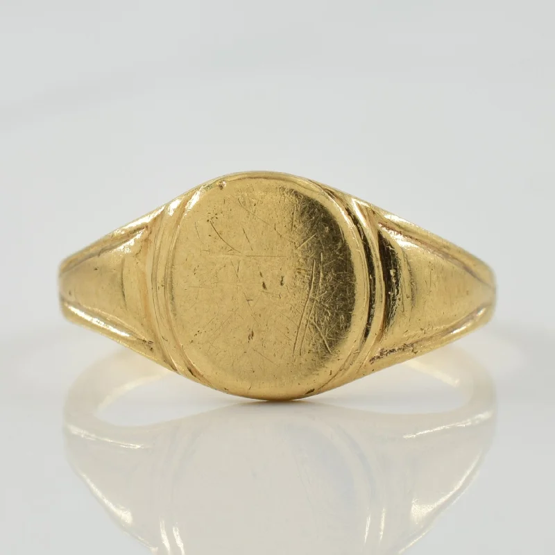 Timeless Jewelry At Special Discount Rates 10k Yellow Gold Plain Signet Ring | SZ 5.5 | Timeless Jewelry At Special Discount Rates 10k Yellow Gold Plain Signet Ring | SZ 5.5 |