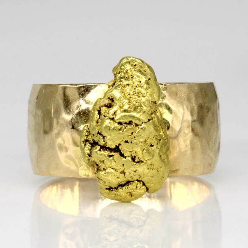 Flash Sale On Exquisite Jewelry – Don't Miss Out 14k Yellow Gold and Gold Nugget Ring | SZ 9.75 | Flash Sale On Exquisite Jewelry – Don't Miss Out 14k Yellow Gold and Gold Nugget Ring | SZ 9.75 |