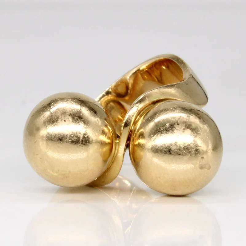 Shop Dazzling Jewelry With Special Promotional Discounts 14k Yellow Gold Twin Sphere Ring | SZ 6.75 | Shop Dazzling Jewelry With Special Promotional Discounts 14k Yellow Gold Twin Sphere Ring | SZ 6.75 |
