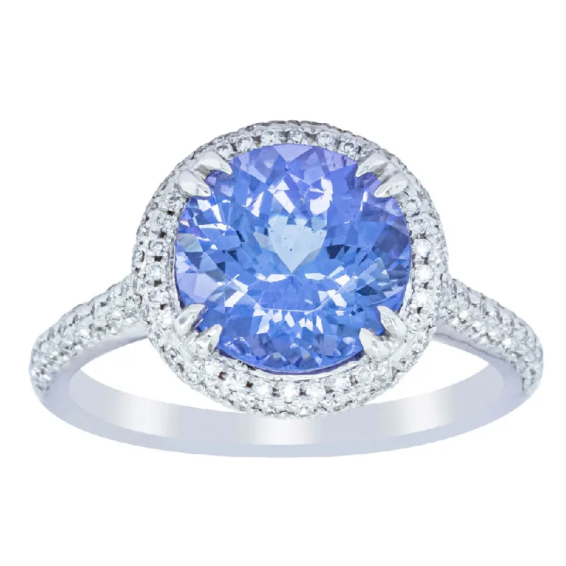 Exclusive Jewelry Sale – Shine For Less 18ct White Gold 2.66ct Tanzanite & Diamond Halo Ring Exclusive Jewelry Sale – Shine For Less 18ct White Gold 2.66ct Tanzanite & Diamond Halo Ring