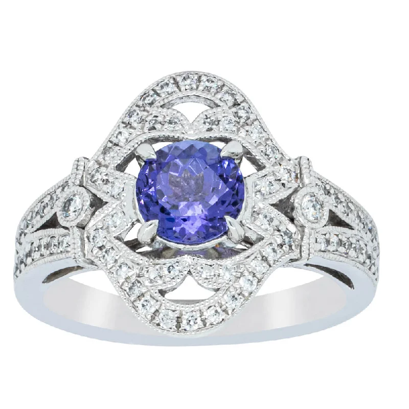 Must-Have Jewelry At Irresistible Discounts 18ct White Gold .97ct Tanzanite & Diamond Halo Ring Must-Have Jewelry At Irresistible Discounts 18ct White Gold .97ct Tanzanite & Diamond Halo Ring