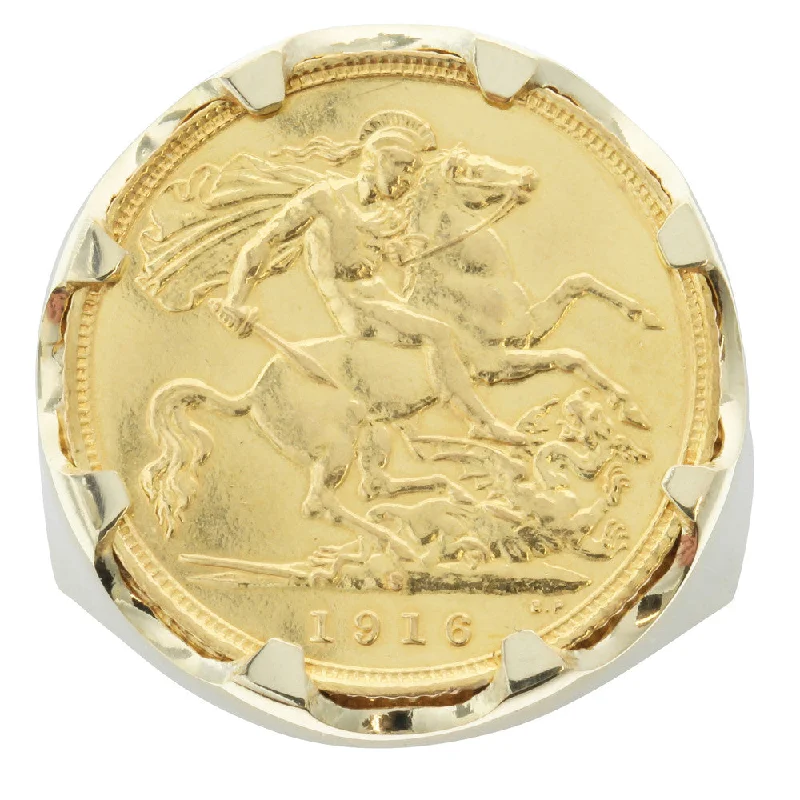 Trendy And Classic Jewelry Now At Reduced Prices 9ct Yellow Gold Half Sovereign Claw Set Ring Trendy And Classic Jewelry Now At Reduced Prices 9ct Yellow Gold Half Sovereign Claw Set Ring