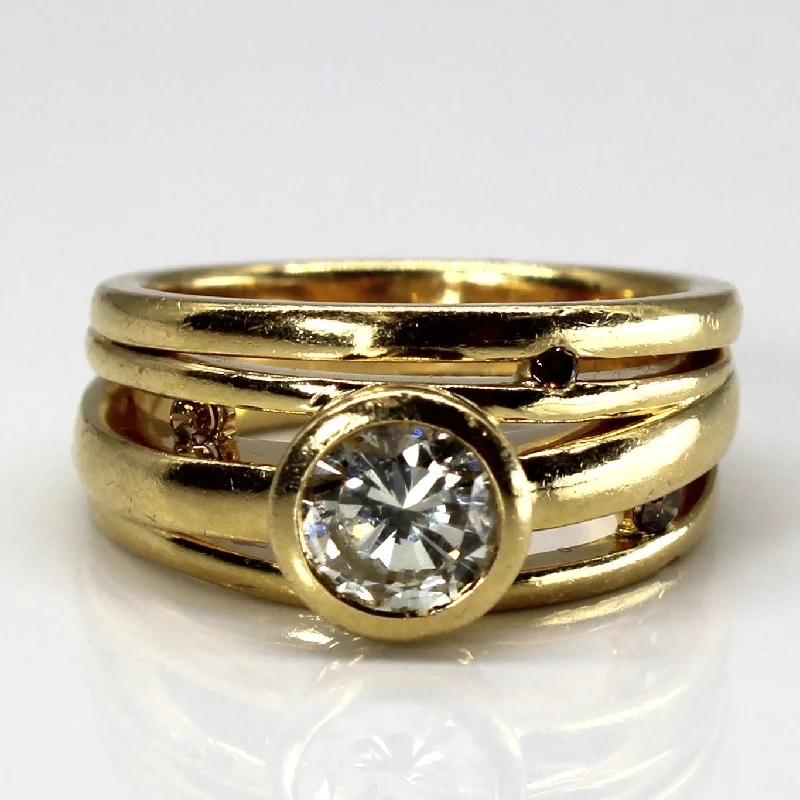Bestselling Jewelry At Special Promotional Rates Bezel Set Diamond Multi Layer Gold Ring | 1.14ctw SI2 L/M | SZ 6.75 | Bestselling Jewelry At Special Promotional Rates Bezel Set Diamond Multi Layer Gold Ring | 1.14ctw SI2 L/M | SZ 6.75 |