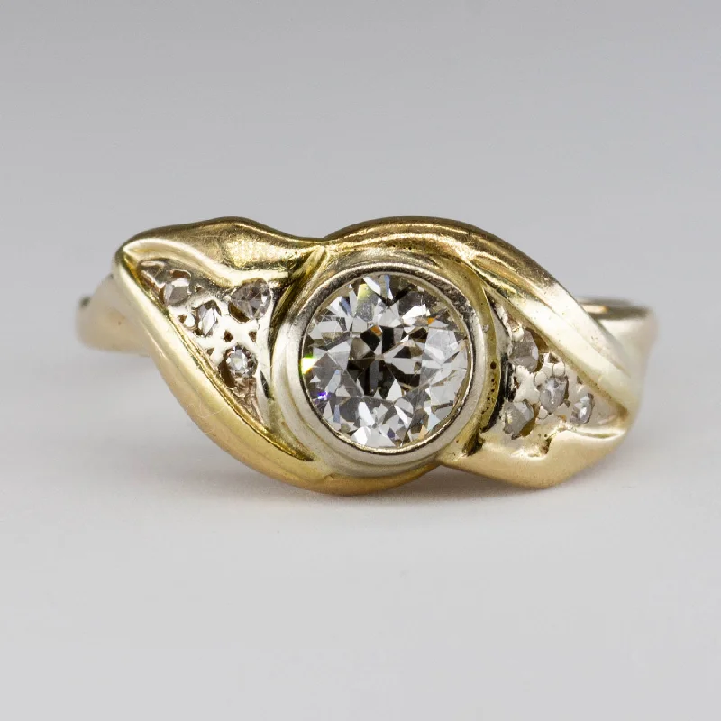 Special Offers On Handcrafted And Designer Jewelry Bezel Set Diamond Vintage Ring | 0.66ctw VS1 H/I | SZ 6 | Special Offers On Handcrafted And Designer Jewelry Bezel Set Diamond Vintage Ring | 0.66ctw VS1 H/I | SZ 6 |
