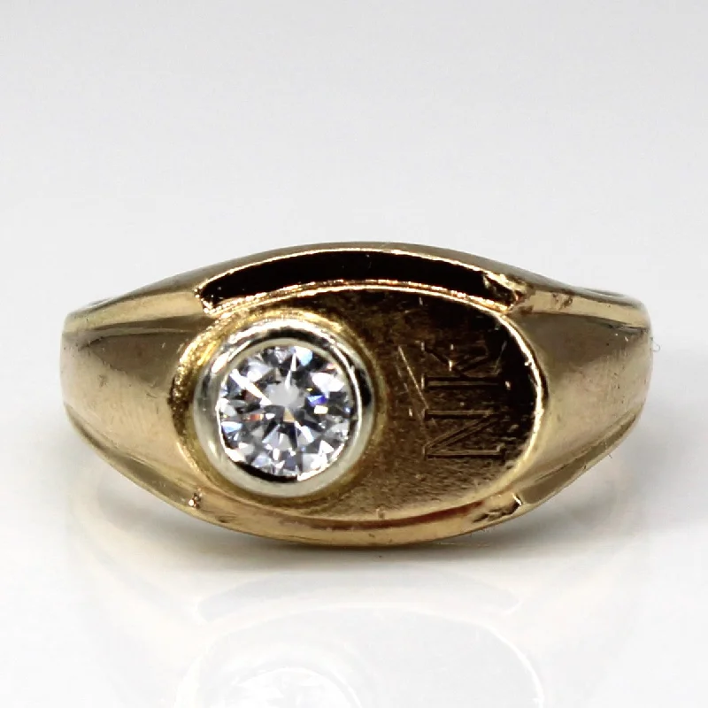 Seasonal Jewelry Sale – Upgrade Your Collection Bezel Set Solitaire Dimond Signet Ring | 0.55ct VS1/VS2 G/H | SZ 8 | Seasonal Jewelry Sale – Upgrade Your Collection Bezel Set Solitaire Dimond Signet Ring | 0.55ct VS1/VS2 G/H | SZ 8 |