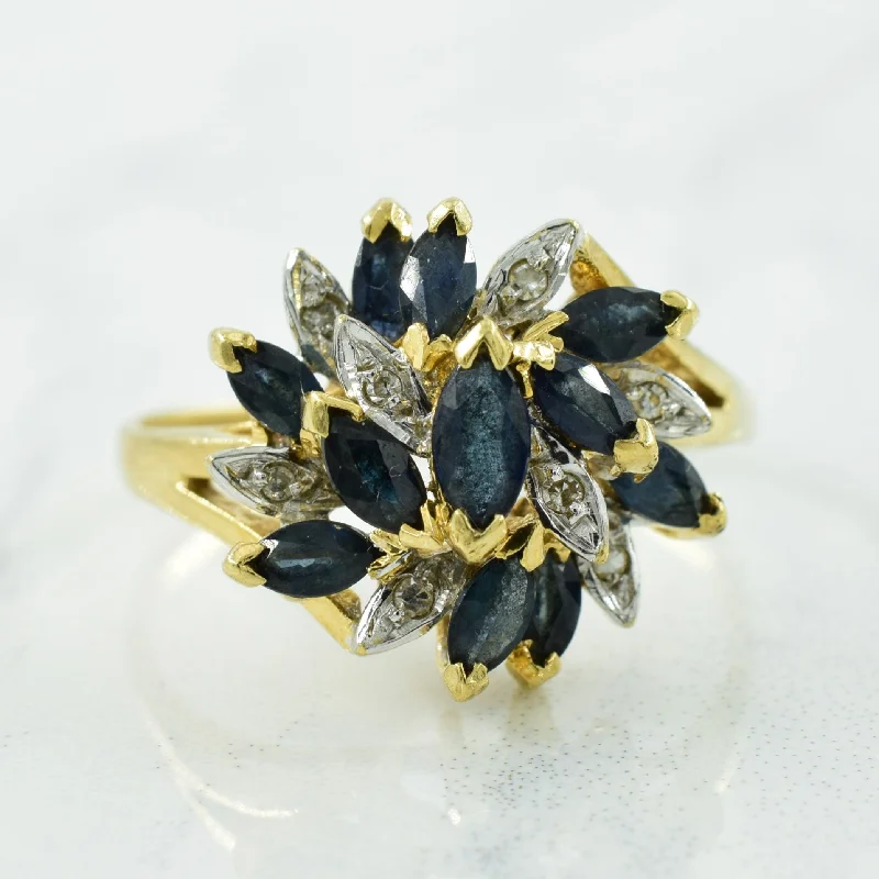 Timeless Elegance Now At Special Discounts Blue Sapphire & Diamond Bypass Ring | 0.95ctw, 0.04ctw | SZ 8.25 | Timeless Elegance Now At Special Discounts Blue Sapphire & Diamond Bypass Ring | 0.95ctw, 0.04ctw | SZ 8.25 |