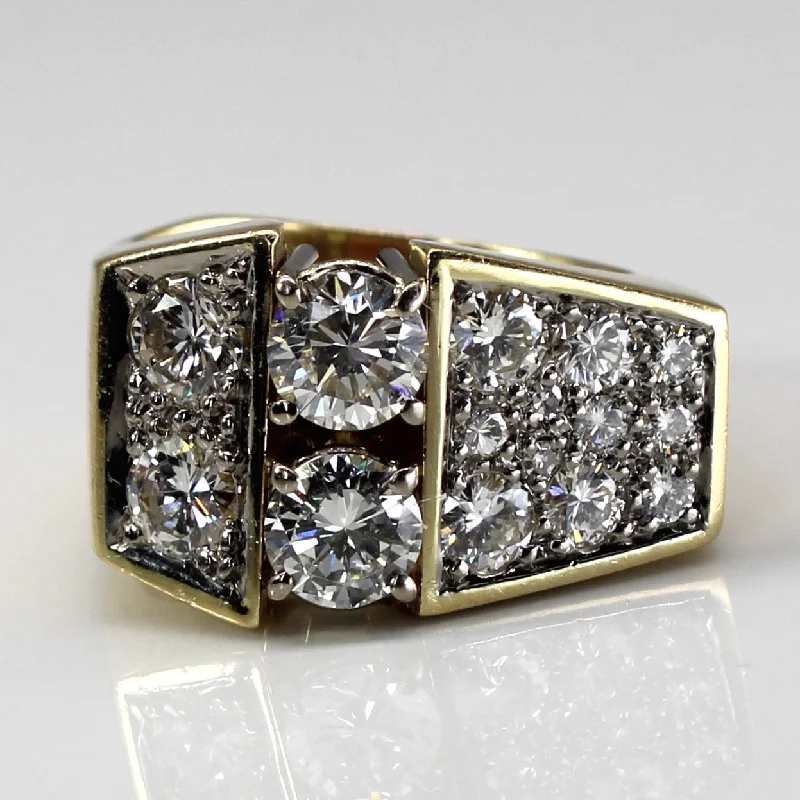 Upgrade Your Jewelry Collection For Less Cluster Diamond Heavy Gold Ring | 2.68ctw VS1/VS2 F/G | SZ 6.5 | Upgrade Your Jewelry Collection For Less Cluster Diamond Heavy Gold Ring | 2.68ctw VS1/VS2 F/G | SZ 6.5 |