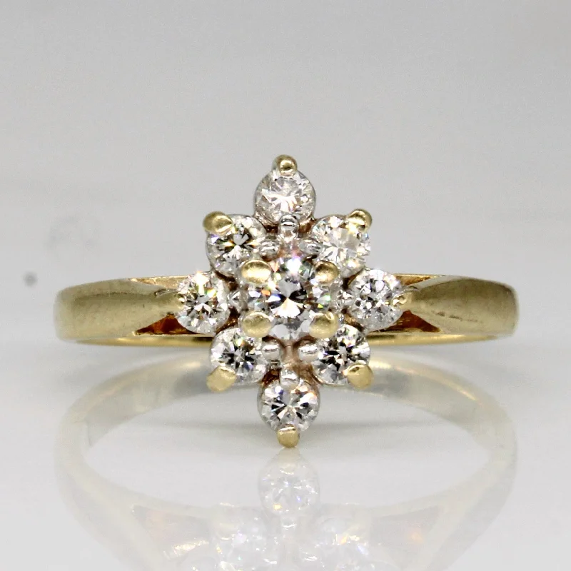 Elevate Your Outfit With Discounted Statement Jewelry Diamond Cluster Ring | 0.42ctw | SZ 5.75 | Elevate Your Outfit With Discounted Statement Jewelry Diamond Cluster Ring | 0.42ctw | SZ 5.75 |