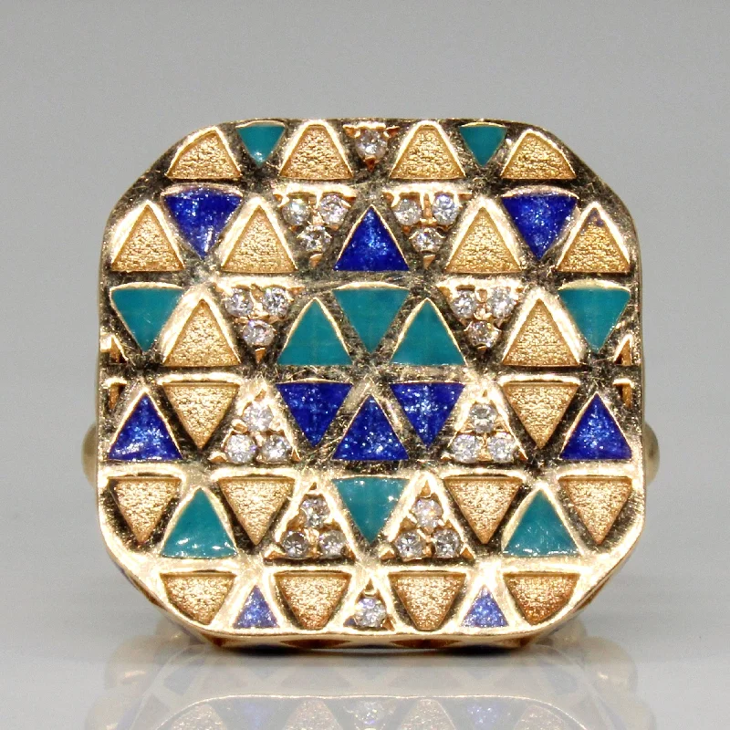 High-End Jewelry, Now More Affordable Than Ever Diamond Geometric Pattern Ring | 0.13ctw | SZ 5.25 | High-End Jewelry, Now More Affordable Than Ever Diamond Geometric Pattern Ring | 0.13ctw | SZ 5.25 |