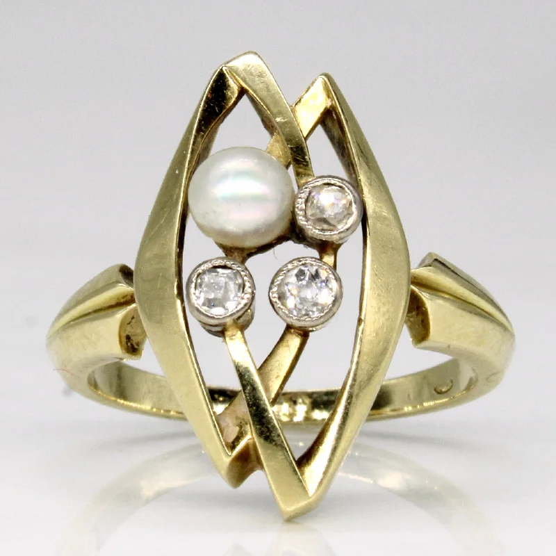 Seasonal Jewelry Sale – Upgrade Your Style Today Diamond & Pearl Cocktail Ring | 0.11ctw | SZ 5.25 | Seasonal Jewelry Sale – Upgrade Your Style Today Diamond & Pearl Cocktail Ring | 0.11ctw | SZ 5.25 |