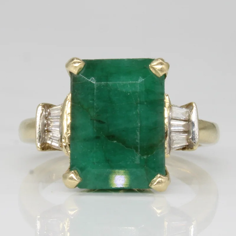 Breathtaking Jewelry, Breathtaking Prices Dyed Green Quartz & Diamond Cocktail Ring | 5.50ct, 0.18ctw | SZ 6.5 | Breathtaking Jewelry, Breathtaking Prices Dyed Green Quartz & Diamond Cocktail Ring | 5.50ct, 0.18ctw | SZ 6.5 |