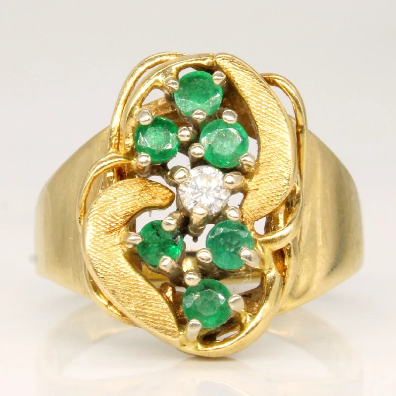 Affordable Glamour – Premium Jewelry At Special Prices Emerald & Diamond Cluster Ring | 0.30ctw, 0.07ct | SZ 5 | Affordable Glamour – Premium Jewelry At Special Prices Emerald & Diamond Cluster Ring | 0.30ctw, 0.07ct | SZ 5 |