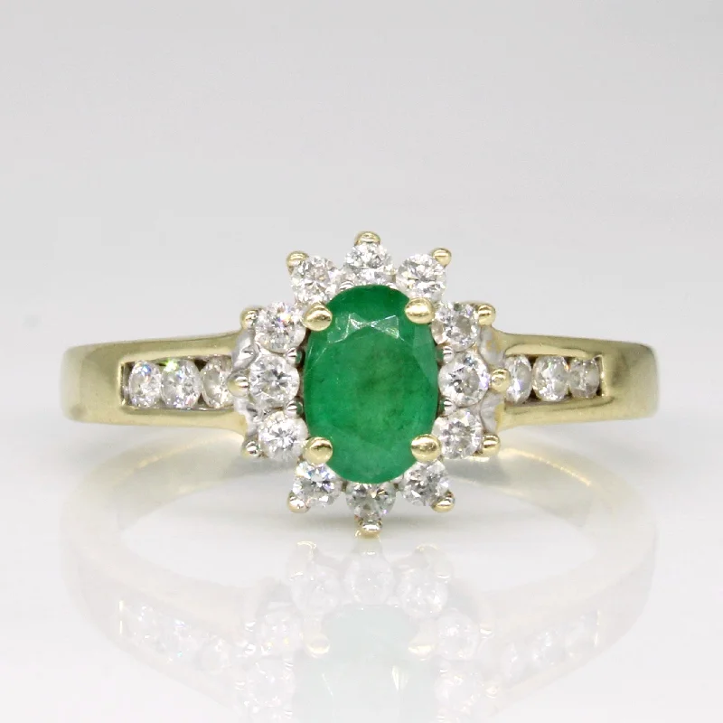 Don't Miss Out On Jaw-Dropping Jewelry Discounts Emerald & Diamond Halo Ring | 0.40ct, 0.26ctw | SZ 5.75 | Don't Miss Out On Jaw-Dropping Jewelry Discounts Emerald & Diamond Halo Ring | 0.40ct, 0.26ctw | SZ 5.75 |