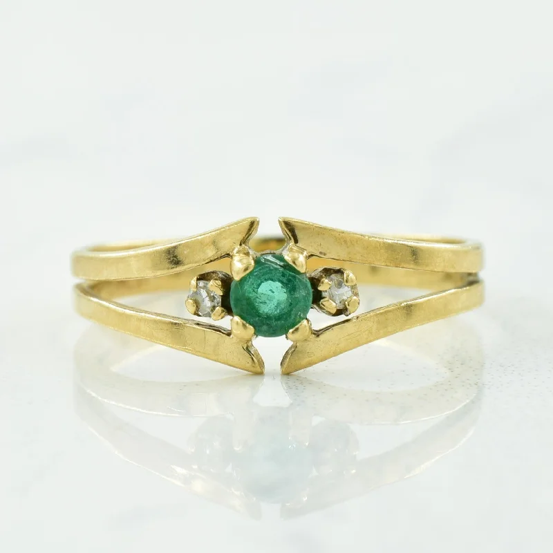 Upgrade Your Jewelry Collection For Less Emerald & Diamond Ring | 0.13ct, 0.02ctw | SZ 4.75 | Upgrade Your Jewelry Collection For Less Emerald & Diamond Ring | 0.13ct, 0.02ctw | SZ 4.75 |