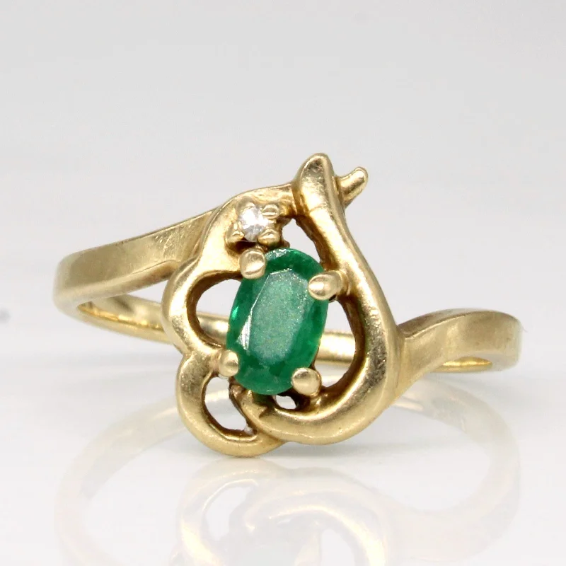 Premium Jewelry Now Available At Special Discounts Emerald & Diamond Ring | 0.17ct, 0.01ct | SZ 4 | Premium Jewelry Now Available At Special Discounts Emerald & Diamond Ring | 0.17ct, 0.01ct | SZ 4 |