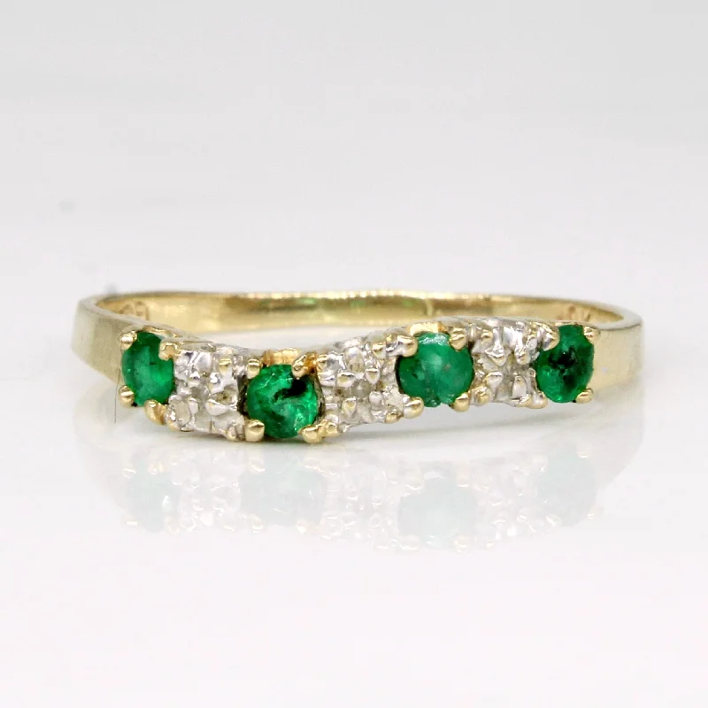 Glamorous Jewelry, Glamorous Deals – Shop Now Emerald & Diamond Wave Ring | 0.20ctw, 0.01ctw | SZ 7.75 | Glamorous Jewelry, Glamorous Deals – Shop Now Emerald & Diamond Wave Ring | 0.20ctw, 0.01ctw | SZ 7.75 |
