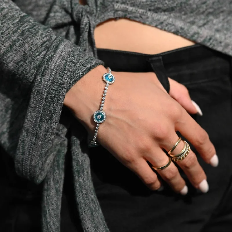 Make Your Outfit Shine With Discounted Jewelry Evil Eye Diamond Bezel Tennis Bracelet Make Your Outfit Shine With Discounted Jewelry Evil Eye Diamond Bezel Tennis Bracelet