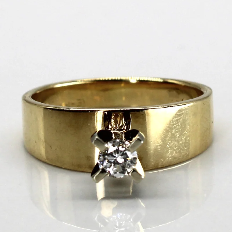 Fashion-Forward Geometric Jewelry For Contemporary Style Four Prong Solitaire Diamond Ring | 0.15ct | SZ 5.25 | Fashion-Forward Geometric Jewelry For Contemporary Style Four Prong Solitaire Diamond Ring | 0.15ct | SZ 5.25 |