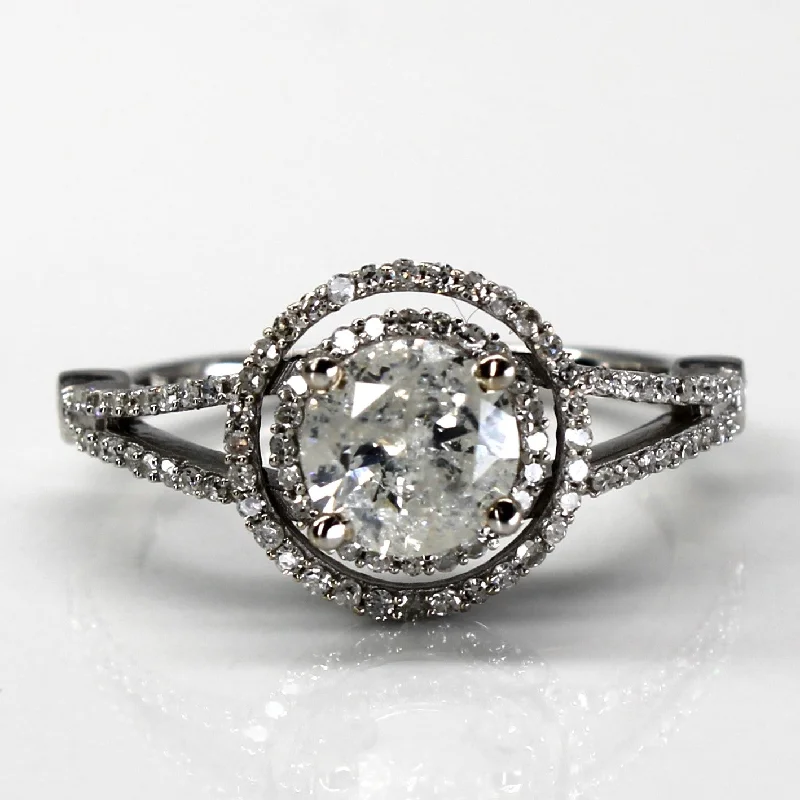 Flash Sale On Stunning Jewelry – Don't Miss Out Halo Diamond Engagement Ring | 1.31ctw I3 H/I | SZ 6.75 | Flash Sale On Stunning Jewelry – Don't Miss Out Halo Diamond Engagement Ring | 1.31ctw I3 H/I | SZ 6.75 |