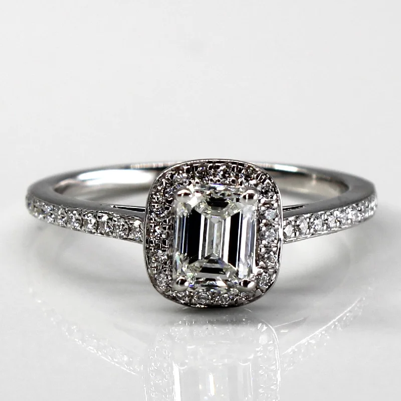 Shop Dazzling Jewelry At The Best Prices Halo Dimond Emerald Diamond Ring | 0.81ctw | SZ 7 | Shop Dazzling Jewelry At The Best Prices Halo Dimond Emerald Diamond Ring | 0.81ctw | SZ 7 |