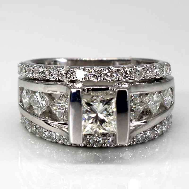 Jewelry Sale Alert – Shop Timeless Elegance Today High Set Multi Diamond Engagement Ring | 3.00ctw VS1 J/K | SZ 7.25 | Jewelry Sale Alert – Shop Timeless Elegance Today High Set Multi Diamond Engagement Ring | 3.00ctw VS1 J/K | SZ 7.25 |