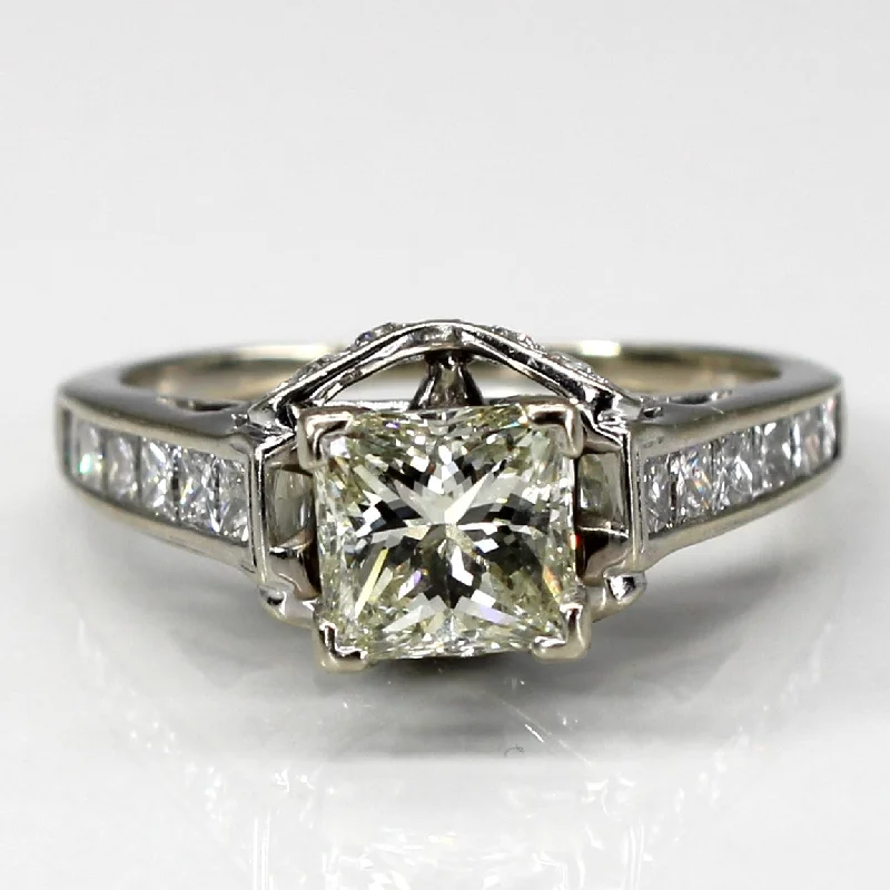 Shine Bright With Our Special Jewelry Promotions High Set Princess Diamond Engagement Ring | 1.76ctw SI1 K | SZ 5.5 | Shine Bright With Our Special Jewelry Promotions High Set Princess Diamond Engagement Ring | 1.76ctw SI1 K | SZ 5.5 |