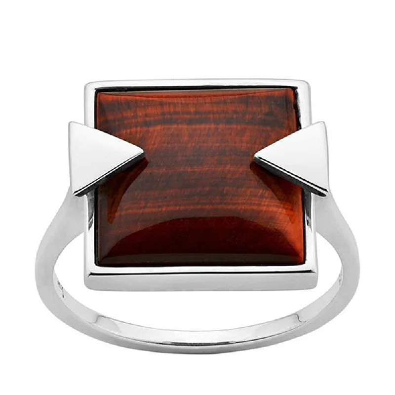 Stunning Jewelry At A Fraction Of The Price Karen Walker Tigers Eye Solar Flare Ring - Sterling Silver Stunning Jewelry At A Fraction Of The Price Karen Walker Tigers Eye Solar Flare Ring - Sterling Silver