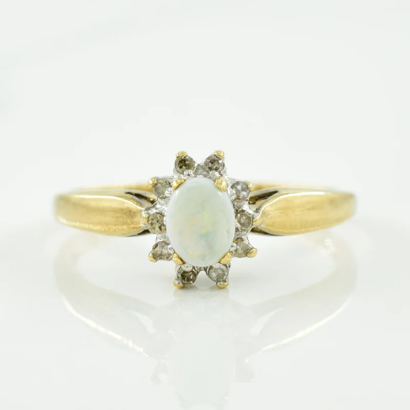 Stunning Statement Jewelry, Unbeatable Discounts Opal & Diamond Ring | 0.20ct, 0.05ctw | SZ 7 | Stunning Statement Jewelry, Unbeatable Discounts Opal & Diamond Ring | 0.20ct, 0.05ctw | SZ 7 |