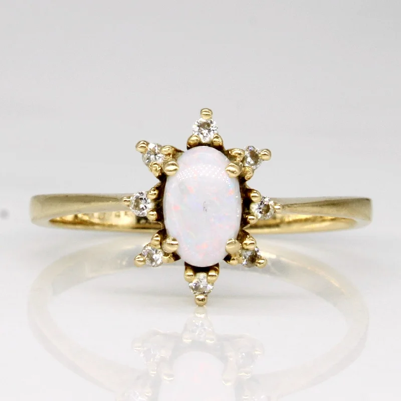 Shop Elegant Jewelry At Unbeatable Prices Opal & Diamond Ring | 0.20ct, 0.06ctw | SZ 6 | Shop Elegant Jewelry At Unbeatable Prices Opal & Diamond Ring | 0.20ct, 0.06ctw | SZ 6 |