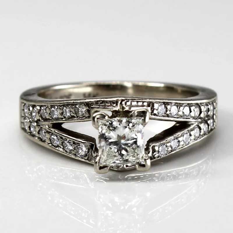 Trending Jewelry Now Available At Exclusive Prices Split Shank Princess Diamond Engagement Ring | 0.89ctw VS1/VS2 G/H | SZ 6.5 | Trending Jewelry Now Available At Exclusive Prices Split Shank Princess Diamond Engagement Ring | 0.89ctw VS1/VS2 G/H | SZ 6.5 |