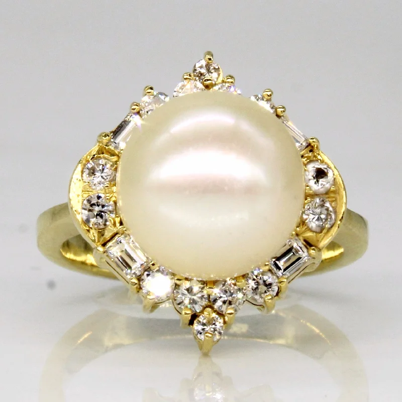 The Perfect Jewelry Piece At The Perfect Discount Pearl & Diamond Cocktail Ring | 0.34ctw | SZ 4.25 | The Perfect Jewelry Piece At The Perfect Discount Pearl & Diamond Cocktail Ring | 0.34ctw | SZ 4.25 |
