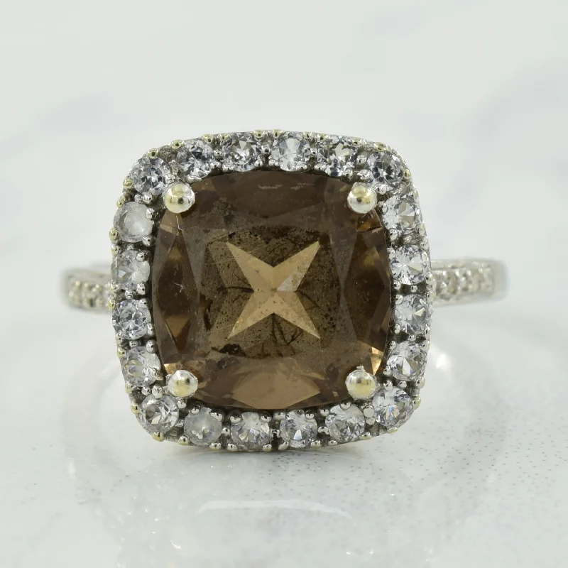 Premium Diamond Jewelry At Once-In-A-Lifetime Discounts Smoky Quartz, Synthetic White Sapphire, & Diamond Ring | 3.74ct, 0.50ctw, 0.02ctw | SZ 5.25 | Premium Diamond Jewelry At Once-In-A-Lifetime Discounts Smoky Quartz, Synthetic White Sapphire, & Diamond Ring | 3.74ct, 0.50ctw, 0.02ctw | SZ 5.25 |