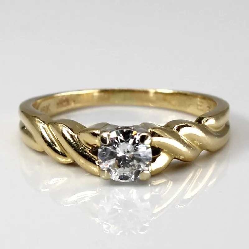 Huge Savings On Timeless Jewelry Collections Solitaire Diamond Braided Gold Ring | 0.39ct | SZ 7 | Huge Savings On Timeless Jewelry Collections Solitaire Diamond Braided Gold Ring | 0.39ct | SZ 7 |