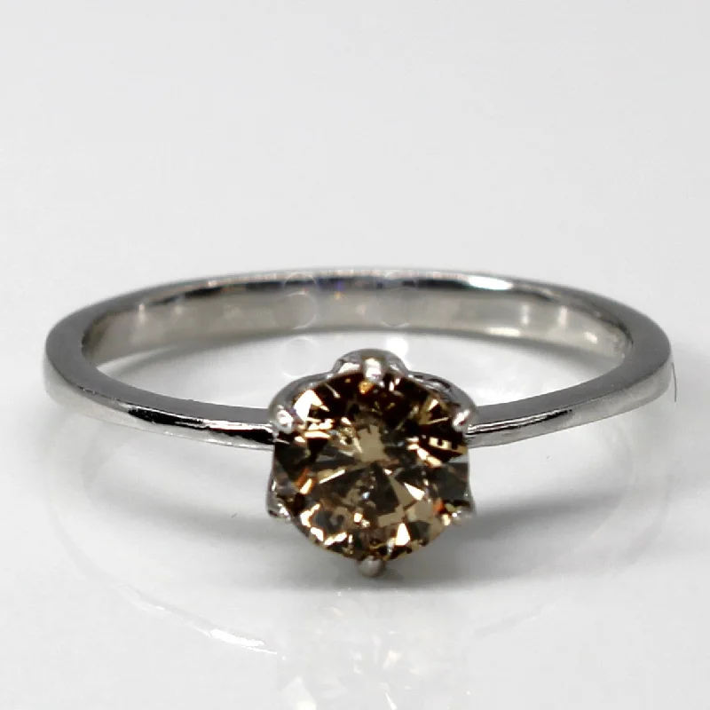 High-End Jewelry, Now More Affordable Than Ever Brown Diamond White Gold Solitaire Ring | 0.66ct I2 | SZ 6.25 | High-End Jewelry, Now More Affordable Than Ever Brown Diamond White Gold Solitaire Ring | 0.66ct I2 | SZ 6.25 |