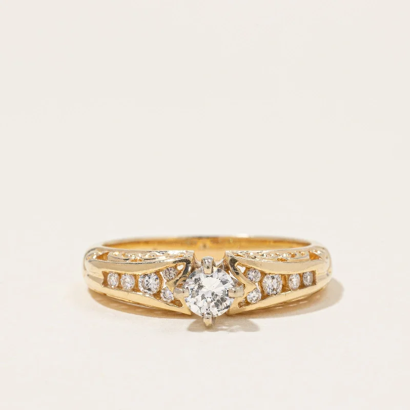 Bestselling Jewelry At Special Promotional Rates Solitaire with Accents Diamond Filigree Ring | 0.39ctw | SZ 7.25 | Bestselling Jewelry At Special Promotional Rates Solitaire with Accents Diamond Filigree Ring | 0.39ctw | SZ 7.25 |