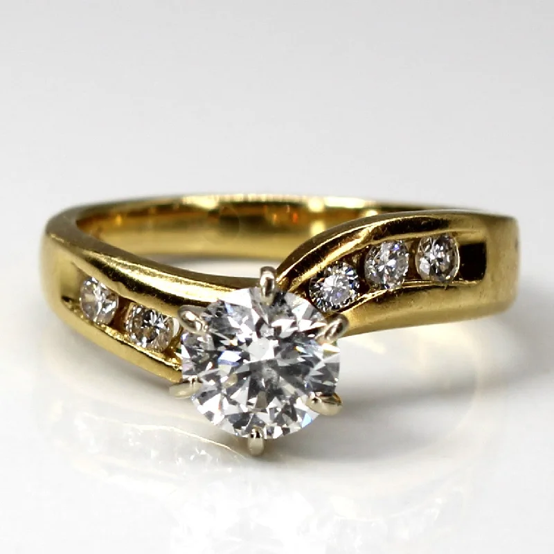 Jewelry Sale – Exclusive Styles At Lower Prices Solitaire with Channel Accents Gold Ring | 0.95ctw SI1 G/H | SZ 4.75 | Jewelry Sale – Exclusive Styles At Lower Prices Solitaire with Channel Accents Gold Ring | 0.95ctw SI1 G/H | SZ 4.75 |