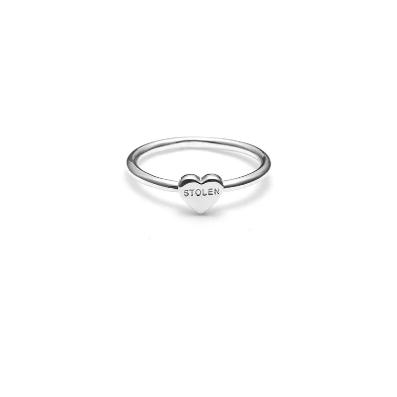 Your Perfect Accessory At The Perfect Price Stolen Girlfriends Club Baby Stolen Heart Ring - Sterling Silver Your Perfect Accessory At The Perfect Price Stolen Girlfriends Club Baby Stolen Heart Ring - Sterling Silver