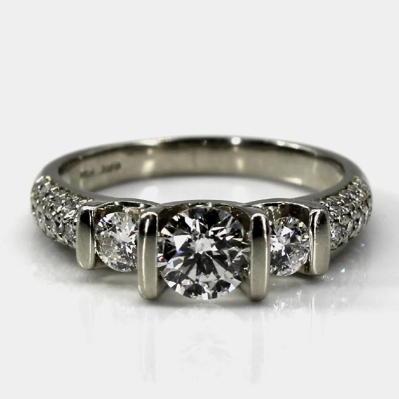 Handcrafted Jewelry Sale – Unique Designs At Low Prices Tension Set Three Stone Diamond Ring | 1.20ctw SI2 I | SZ 7.75 | Handcrafted Jewelry Sale – Unique Designs At Low Prices Tension Set Three Stone Diamond Ring | 1.20ctw SI2 I | SZ 7.75 |