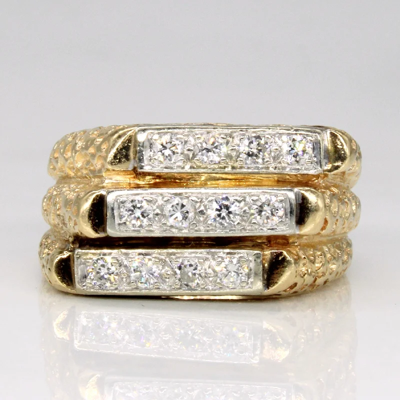 Dazzle In Elegance With Our Biggest Jewelry Sale Three Tier Diamond Ring | 0.48ctw | SZ 8.5 | Dazzle In Elegance With Our Biggest Jewelry Sale Three Tier Diamond Ring | 0.48ctw | SZ 8.5 |