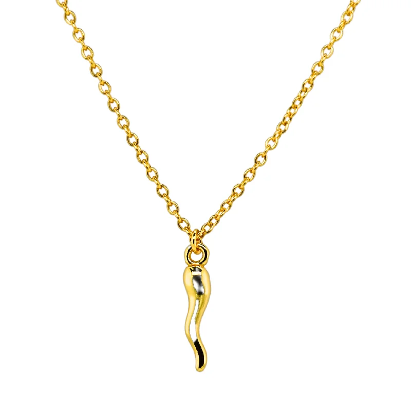 Bestselling Jewelry At Special Promotional Rates bara boheme | "MINI ITALIAN HORN" Charm on Gold-Filled Chain Necklace Bestselling Jewelry At Special Promotional Rates bara boheme | "MINI ITALIAN HORN" Charm on Gold-Filled Chain Necklace