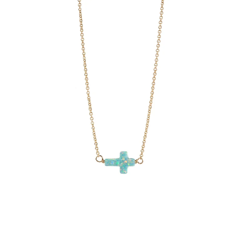 Flash Sale On Stunning Jewelry – Don't Miss Out bara boheme | Small "CROSS" Opal Necklace Flash Sale On Stunning Jewelry – Don't Miss Out bara boheme | Small "CROSS" Opal Necklace