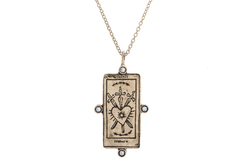 The Ultimate Jewelry Sale – Exclusive Styles At Great Prices Diamond Three of Swords Tarot Card Necklace The Ultimate Jewelry Sale – Exclusive Styles At Great Prices Diamond Three of Swords Tarot Card Necklace