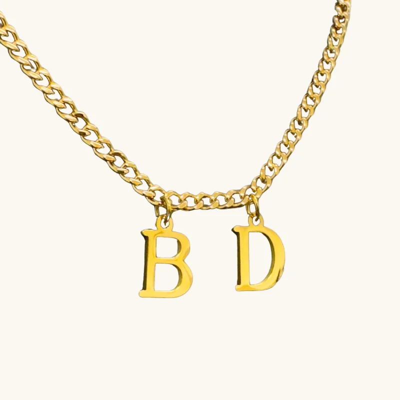 The Perfect Jewelry Piece At The Perfect Discount Gold Men's Multi-Initial Charm Necklace The Perfect Jewelry Piece At The Perfect Discount Gold Men's Multi-Initial Charm Necklace