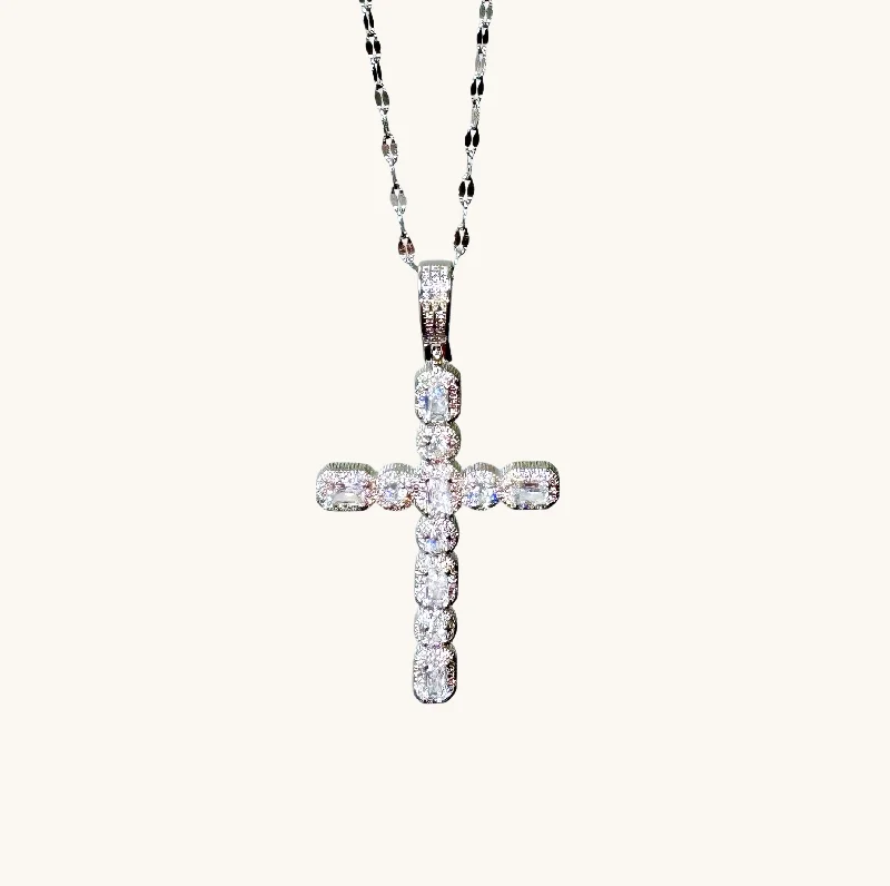 Shop Handcrafted Jewelry At Special Promotional Rates Vintage Silver Crystal Cross Necklace Shop Handcrafted Jewelry At Special Promotional Rates Vintage Silver Crystal Cross Necklace