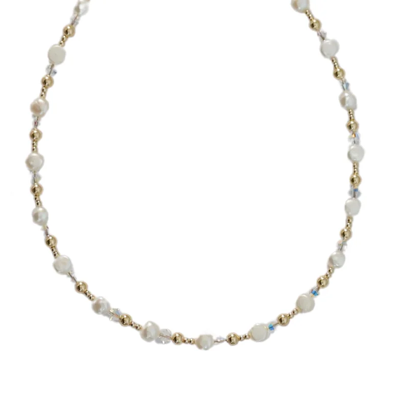 Grab Your Dream Jewelry At The Lowest Prices "VIVIANA" 14k gold-filled & pearl beaded Choker/Necklace Grab Your Dream Jewelry At The Lowest Prices "VIVIANA" 14k gold-filled & pearl beaded Choker/Necklace