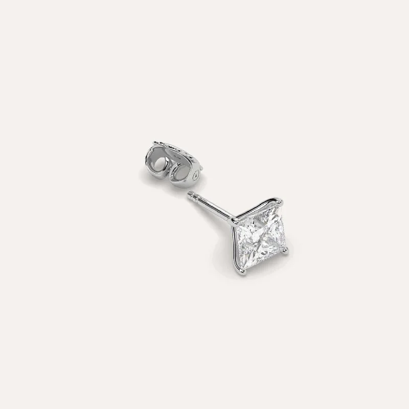Celebrate With Sparkle – Jewelry Sale Now Live 1 1/2 carat Single Princess Diamond Stud Earring Celebrate With Sparkle – Jewelry Sale Now Live 1 1/2 carat Single Princess Diamond Stud Earring