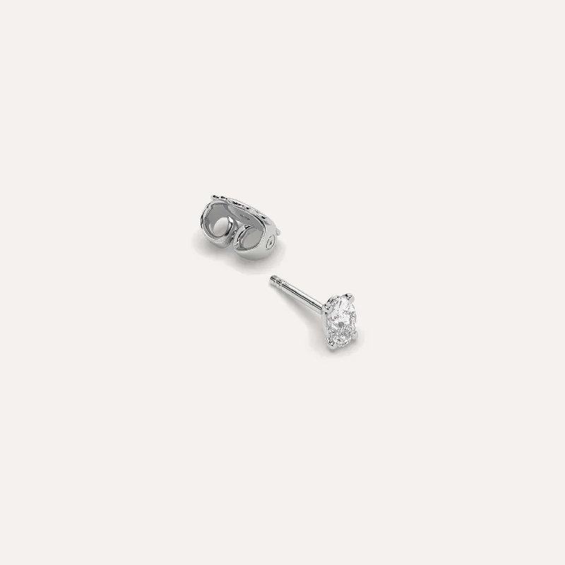 Final Call For Exquisite Jewelry At Reduced Rates 1/4 carat Single Oval Diamond Stud Earring