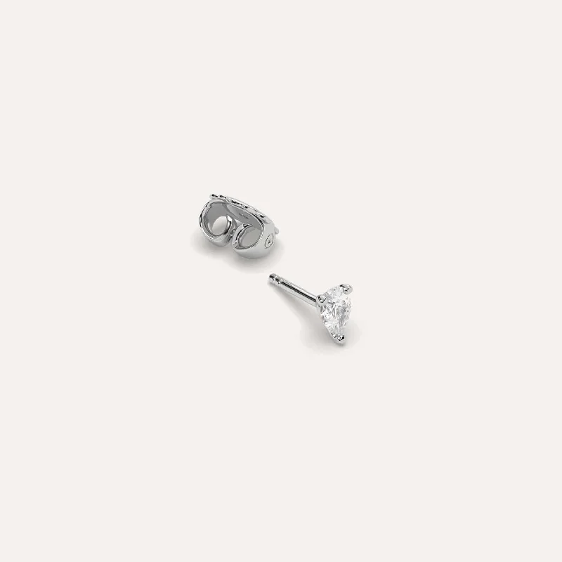 Exclusive Jewelry Bundles At Discounted Prices 1/4 carat Single Pear Diamond Stud Earring