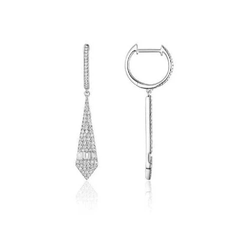 Flash Sale On Exquisite Jewelry – Don't Miss Out 14K White Gold Drop Diamond Earrings